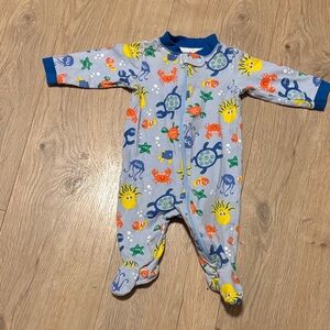 Colorful Sea Creature Baby Footie 0-3